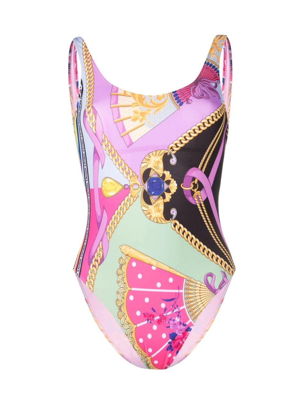 Versace Colorful Baroque Print One-Piece Swimsuit - Picture 2 of 4